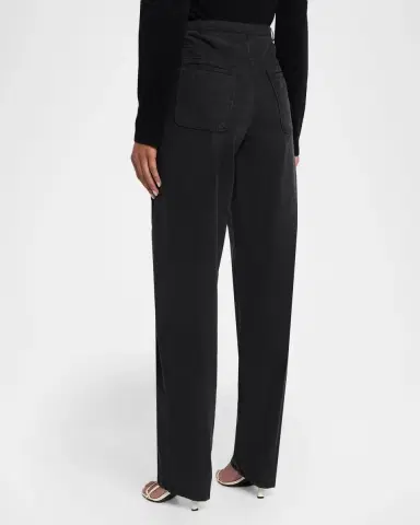 The Row Bayou Cotton Toile Barrel-Leg Pants | Thumbnail 3 The Row Bayou Cotton Toile Barrel-Leg Pants | Thumbnail 3