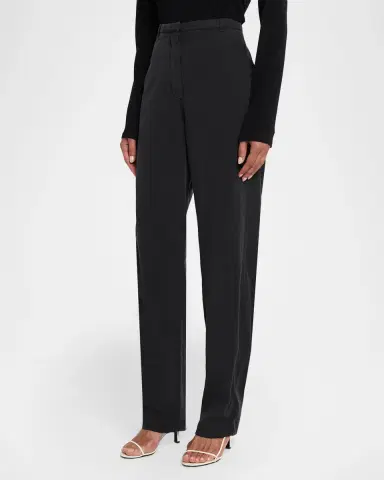 The Row Bayou Cotton Toile Barrel-Leg Pants | Thumbnail 4 The Row Bayou Cotton Toile Barrel-Leg Pants | Thumbnail 4