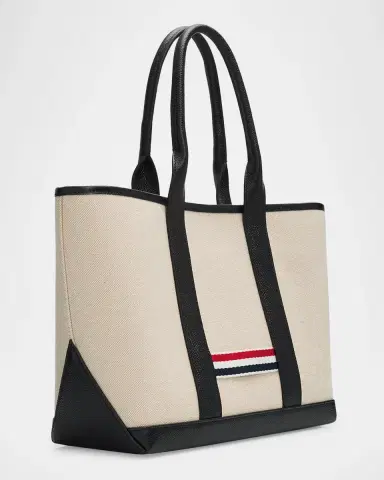Thom Browne Small Logo Cotton Tote Bag | Thumbnail 2 Thom Browne Small Logo Cotton Tote Bag | Thumbnail 2