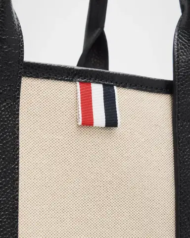 Thom Browne Small Logo Cotton Tote Bag | Thumbnail 4 Thom Browne Small Logo Cotton Tote Bag | Thumbnail 4