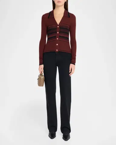 Autumn Cashmere Cashmere Striped Rib Knit Sweater | Thumbnail 2 Autumn Cashmere Cashmere Striped Rib Knit Sweater | Thumbnail 2