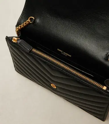 Saint Laurent Cassandre matelassé envelope leather wallet on chain | Thumbnail 4 Saint Laurent Cassandre matelassé envelope leather wallet on chain | Thumbnail 4