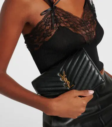 Saint Laurent Cassandre matelassé envelope leather wallet on chain | Thumbnail 6 Saint Laurent Cassandre matelassé envelope leather wallet on chain | Thumbnail 6