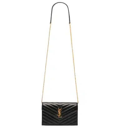 Saint Laurent Cassandre matelassé envelope leather wallet on chain | Thumbnail 1 Saint Laurent Cassandre matelassé envelope leather wallet on chain | Thumbnail 1