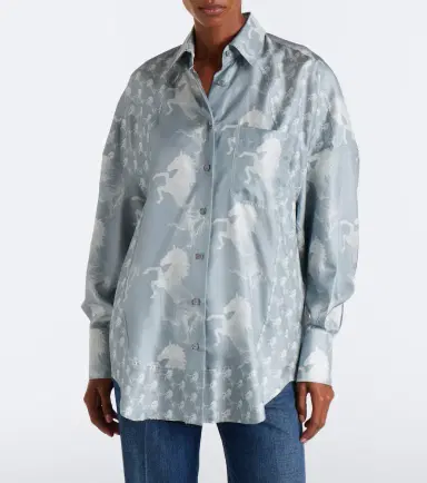 Stella McCartney Printed silk satin shirt | Thumbnail 2 Stella McCartney Printed silk satin shirt | Thumbnail 2