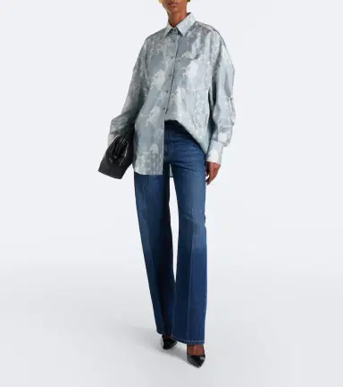 Stella McCartney Printed silk satin shirt | Thumbnail 5 Stella McCartney Printed silk satin shirt | Thumbnail 5