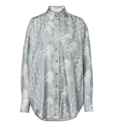 Stella McCartney Printed silk satin shirt | Thumbnail 1 Stella McCartney Printed silk satin shirt | Thumbnail 1