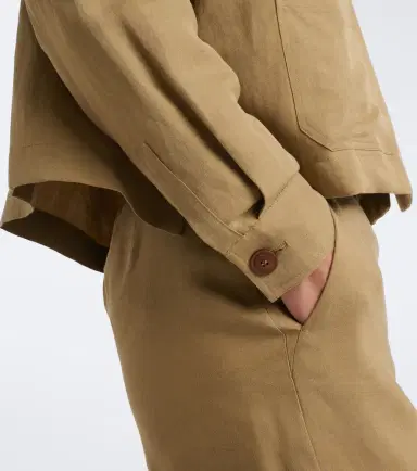 Max Mara Linen and silk twill jacket | Thumbnail 4 Max Mara Linen and silk twill jacket | Thumbnail 4