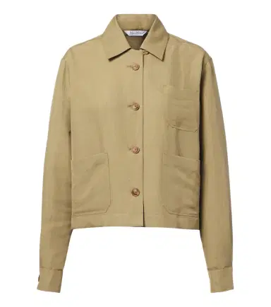 Max Mara Linen and silk twill jacket | Thumbnail 1 Max Mara Linen and silk twill jacket | Thumbnail 1