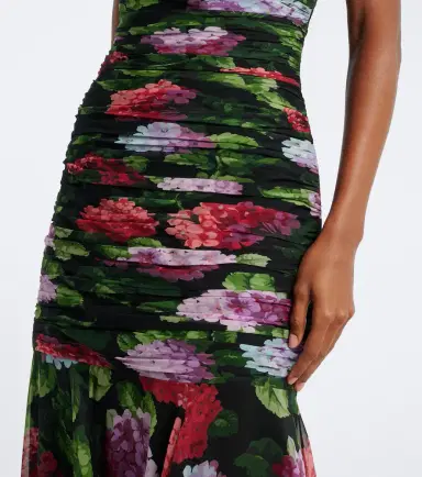 Carolina Herrera Floral-appliqué floral draped silk gown | Thumbnail 3 Carolina Herrera Floral-appliqué floral draped silk gown | Thumbnail 3