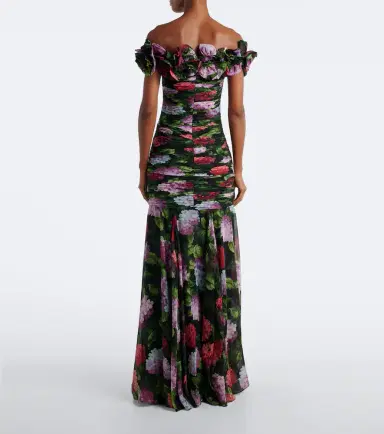 Carolina Herrera Floral-appliqué floral draped silk gown | Thumbnail 5 Carolina Herrera Floral-appliqué floral draped silk gown | Thumbnail 5