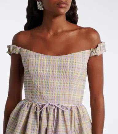 Markarian Ginger off-shoulder seersucker bustier dress | Thumbnail 5 Markarian Ginger off-shoulder seersucker bustier dress | Thumbnail 5