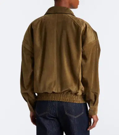 Saint Laurent Suede blouson jacket | Thumbnail 4 Saint Laurent Suede blouson jacket | Thumbnail 4