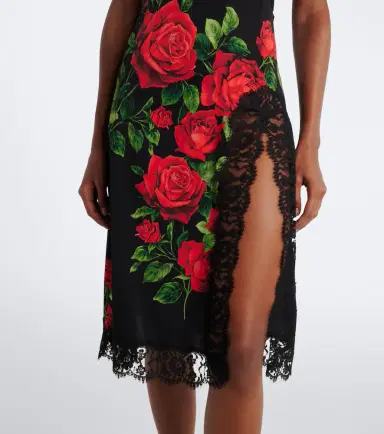 Dolce & Gabbana Floral silk and cotton-blend slip dress | Thumbnail 4 Dolce & Gabbana Floral silk and cotton-blend slip dress | Thumbnail 4