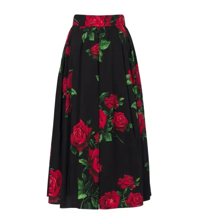 Floral cotton poplin midi skirt Floral cotton poplin midi skirt