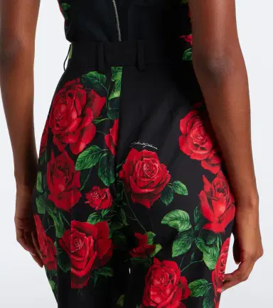 Dolce & Gabbana Floral cropped cotton straight pants | Thumbnail 3 Dolce & Gabbana Floral cropped cotton straight pants | Thumbnail 3