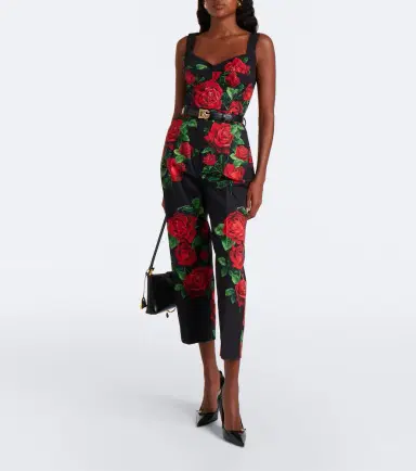 Dolce & Gabbana Floral cropped cotton straight pants | Thumbnail 5 Dolce & Gabbana Floral cropped cotton straight pants | Thumbnail 5