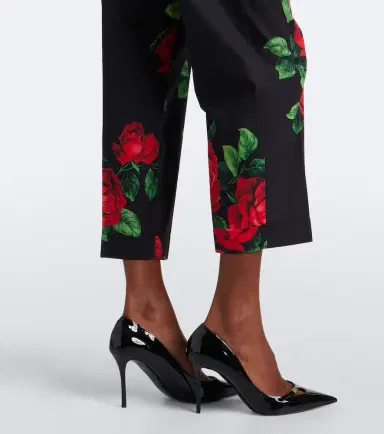 Dolce & Gabbana Floral cropped cotton straight pants | Thumbnail 6 Dolce & Gabbana Floral cropped cotton straight pants | Thumbnail 6