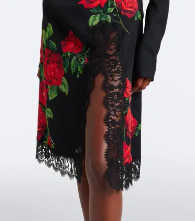 Dolce & Gabbana Floral silk and cotton-blend midi skirt | Thumbnail 2 Dolce & Gabbana Floral silk and cotton-blend midi skirt | Thumbnail 2