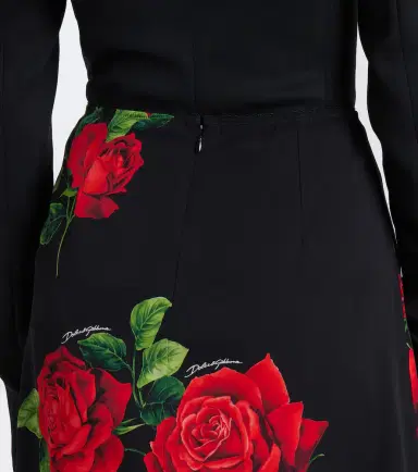 Dolce & Gabbana Floral silk and cotton-blend midi skirt | Thumbnail 6 Dolce & Gabbana Floral silk and cotton-blend midi skirt | Thumbnail 6