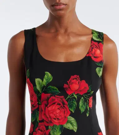 Dolce & Gabbana Floral silk-blend midi dress | Thumbnail 2 Dolce & Gabbana Floral silk-blend midi dress | Thumbnail 2