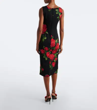 Dolce & Gabbana Floral silk-blend midi dress | Thumbnail 4 Dolce & Gabbana Floral silk-blend midi dress | Thumbnail 4