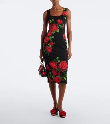 Dolce & Gabbana Floral silk-blend midi dress | Thumbnail 5 Dolce & Gabbana Floral silk-blend midi dress | Thumbnail 5
