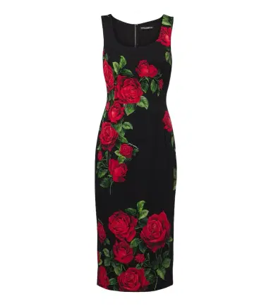 Dolce & Gabbana Floral silk-blend midi dress | Thumbnail 1 Dolce & Gabbana Floral silk-blend midi dress | Thumbnail 1