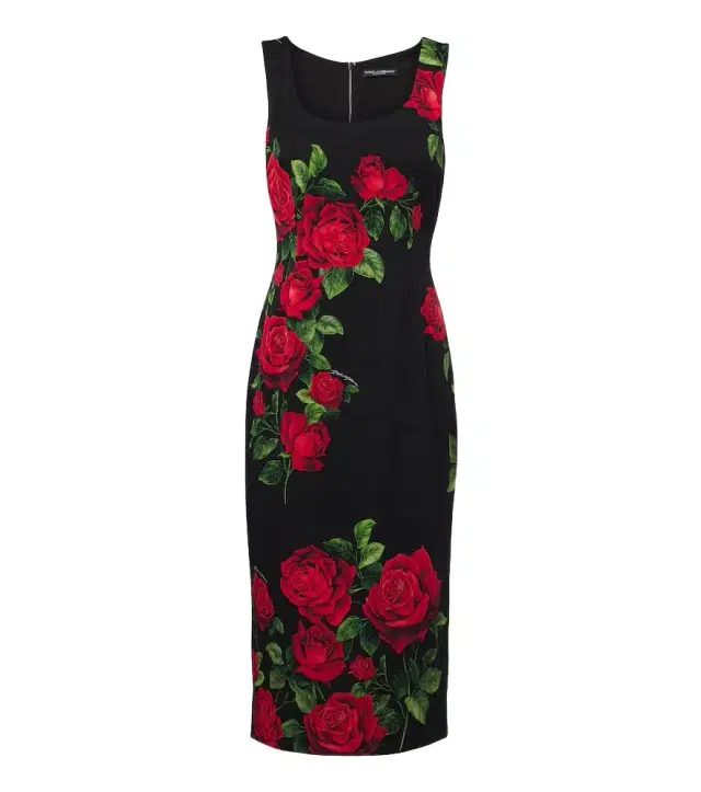 Floral silk-blend midi dress Floral silk-blend midi dress