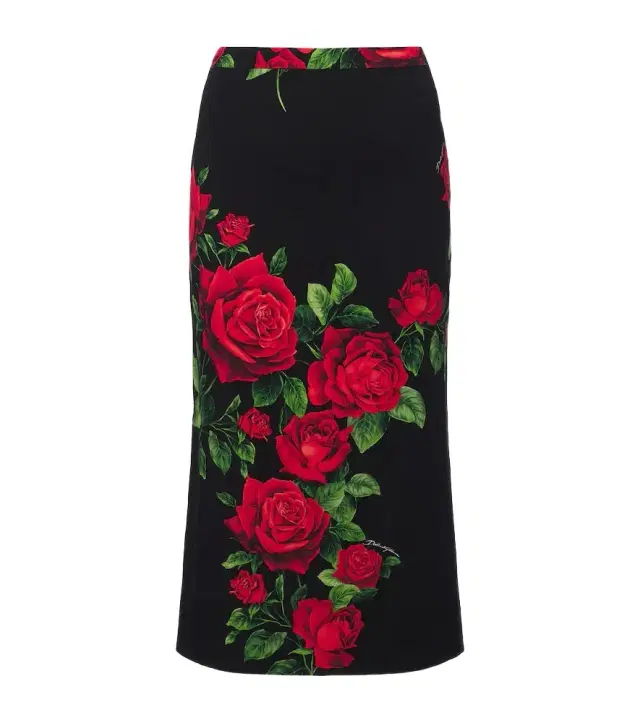 Floral silk-blend pencil skirt Floral silk-blend pencil skirt