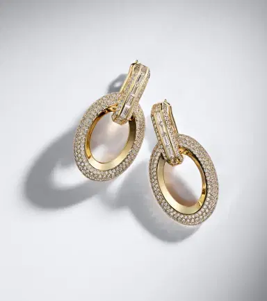 Messika Groove 18kt gold drop earrings with diamonds | Thumbnail 5 Messika Groove 18kt gold drop earrings with diamonds | Thumbnail 5