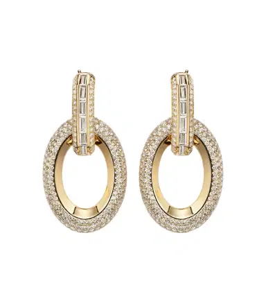 Messika Groove 18kt gold drop earrings with diamonds | Thumbnail 1 Messika Groove 18kt gold drop earrings with diamonds | Thumbnail 1