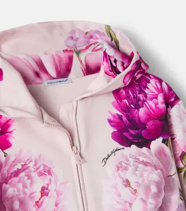 Dolce & Gabbana Kids Floral cotton jersey hoodie | Thumbnail 3 Dolce & Gabbana Kids Floral cotton jersey hoodie | Thumbnail 3
