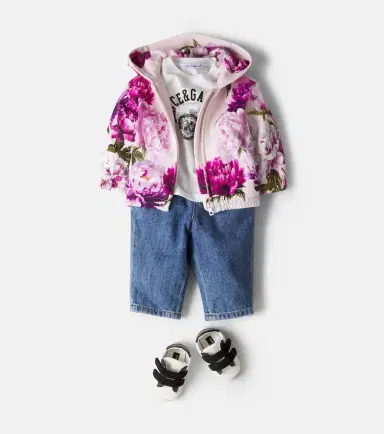 Dolce & Gabbana Kids Baby floral cotton hoodie | Thumbnail 4 Dolce & Gabbana Kids Baby floral cotton hoodie | Thumbnail 4