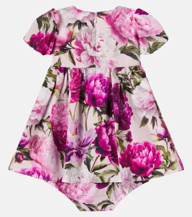 Dolce & Gabbana Kids Baby floral cotton dress and bloomers set | Thumbnail 2 Dolce & Gabbana Kids Baby floral cotton dress and bloomers set | Thumbnail 2