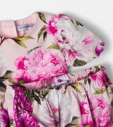 Dolce & Gabbana Kids Baby floral cotton dress and bloomers set | Thumbnail 3 Dolce & Gabbana Kids Baby floral cotton dress and bloomers set | Thumbnail 3
