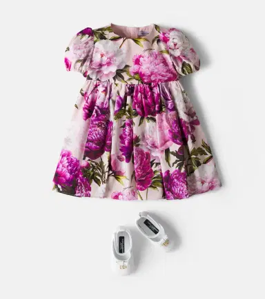 Dolce & Gabbana Kids Baby floral cotton dress and bloomers set | Thumbnail 5 Dolce & Gabbana Kids Baby floral cotton dress and bloomers set | Thumbnail 5