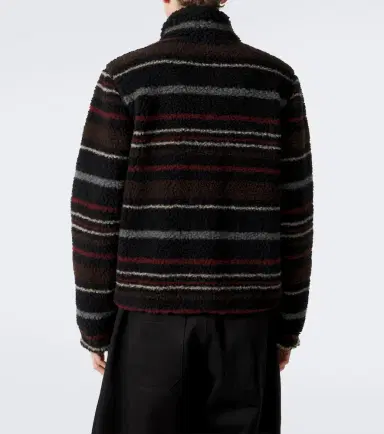 Moncler Striped wool-blend fleece zip-up cardigan | Thumbnail 2 Moncler Striped wool-blend fleece zip-up cardigan | Thumbnail 2