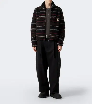 Moncler Striped wool-blend fleece zip-up cardigan | Thumbnail 5 Moncler Striped wool-blend fleece zip-up cardigan | Thumbnail 5