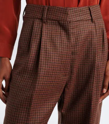 Blaze Milano Blazé Milano Fox checked virgin wool straight pants | Thumbnail 2 Blaze Milano Blazé Milano Fox checked virgin wool straight pants | Thumbnail 2