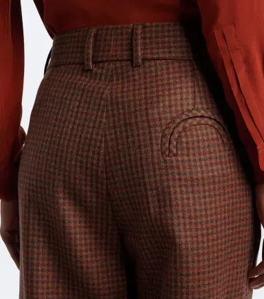 Blaze Milano Blazé Milano Fox checked virgin wool straight pants | Thumbnail 3 Blaze Milano Blazé Milano Fox checked virgin wool straight pants | Thumbnail 3