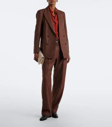 Blaze Milano Blazé Milano Fox checked virgin wool straight pants | Thumbnail 5 Blaze Milano Blazé Milano Fox checked virgin wool straight pants | Thumbnail 5