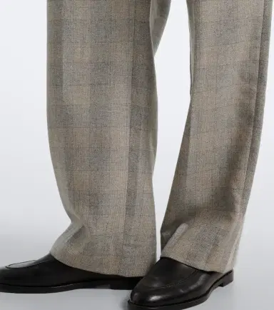Blazé Milano Blazé Milano Fox checked wool, silk, and cashmere straight pants | Thumbnail 2 Blazé Milano Blazé Milano Fox checked wool, silk, and cashmere straight pants | Thumbnail 2