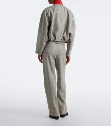 Blazé Milano Blazé Milano Fox checked wool, silk, and cashmere straight pants | Thumbnail 6 Blazé Milano Blazé Milano Fox checked wool, silk, and cashmere straight pants | Thumbnail 6