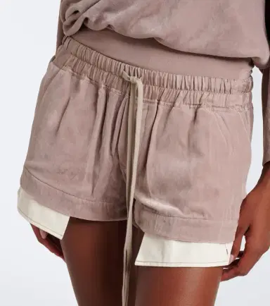 Rick Owens Fog velvet shorts | Thumbnail 2 Rick Owens Fog velvet shorts | Thumbnail 2