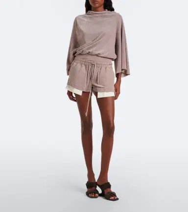 Rick Owens Fog velvet shorts | Thumbnail 3 Rick Owens Fog velvet shorts | Thumbnail 3