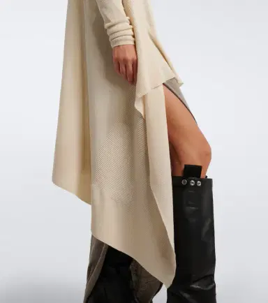 Rick Owens Asymmetric virgin wool cardigan | Thumbnail 2 Rick Owens Asymmetric virgin wool cardigan | Thumbnail 2