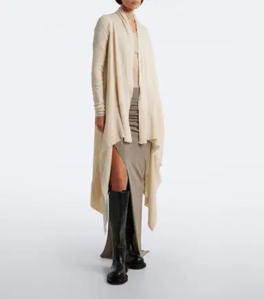 Rick Owens Asymmetric virgin wool cardigan | Thumbnail 3 Rick Owens Asymmetric virgin wool cardigan | Thumbnail 3