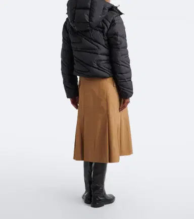 Moncler Pleated cotton-blend midi skirt | Thumbnail 2 Moncler Pleated cotton-blend midi skirt | Thumbnail 2