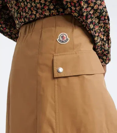 Moncler Pleated cotton-blend midi skirt | Thumbnail 5 Moncler Pleated cotton-blend midi skirt | Thumbnail 5